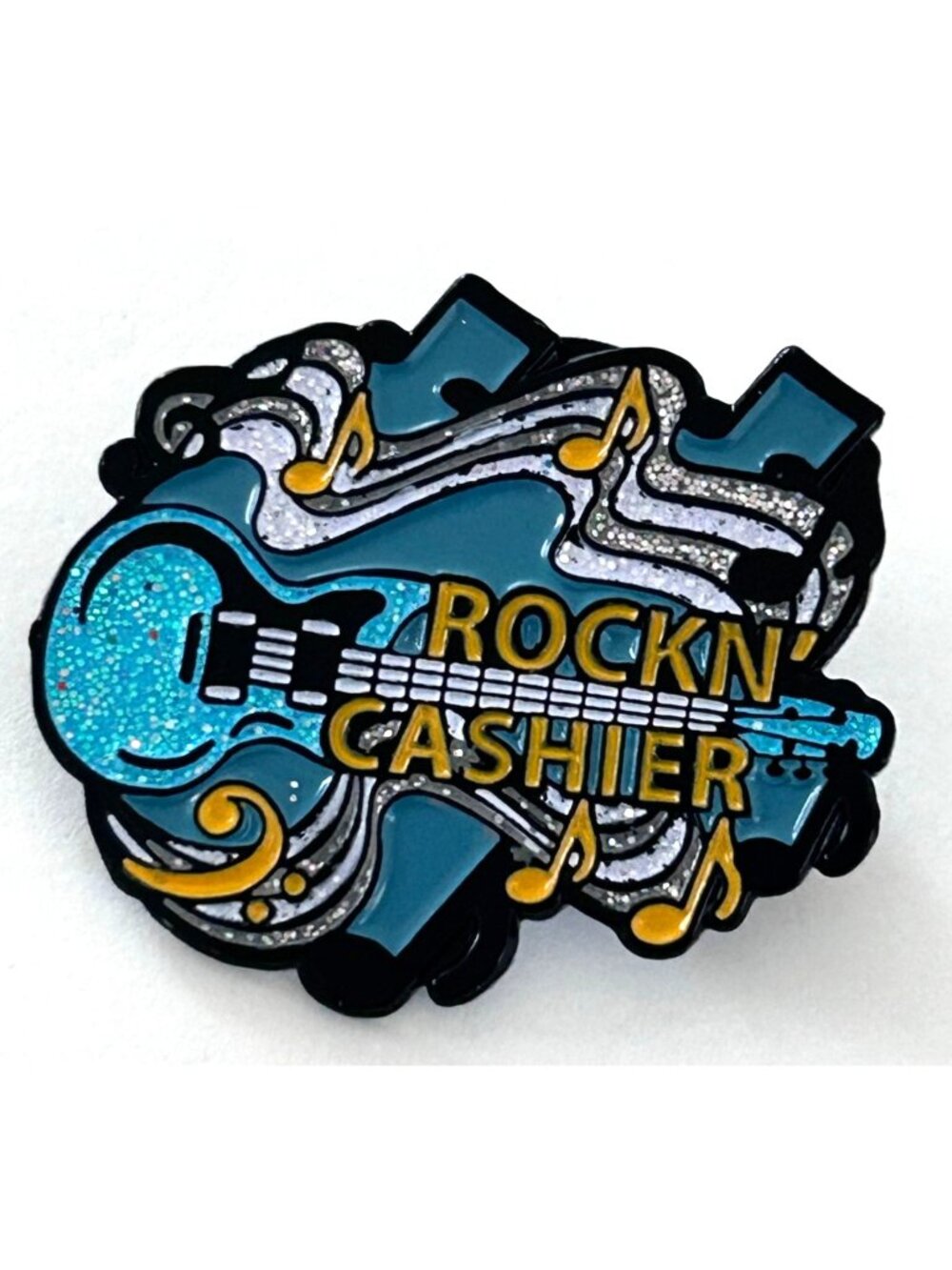 Advertising Walmart Employee Rockin Cashier Lapel Hat Vest Pin